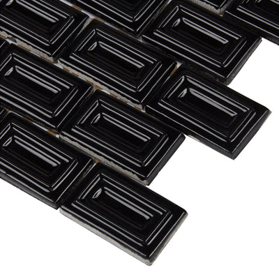 6th Avenue Rectangle Mosaic 10-1/2X11-1/4 Ink Gloss