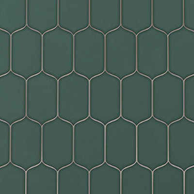 6th Avenue Arabesque Mosaic 10-1/8X10 Jade Green Gloss