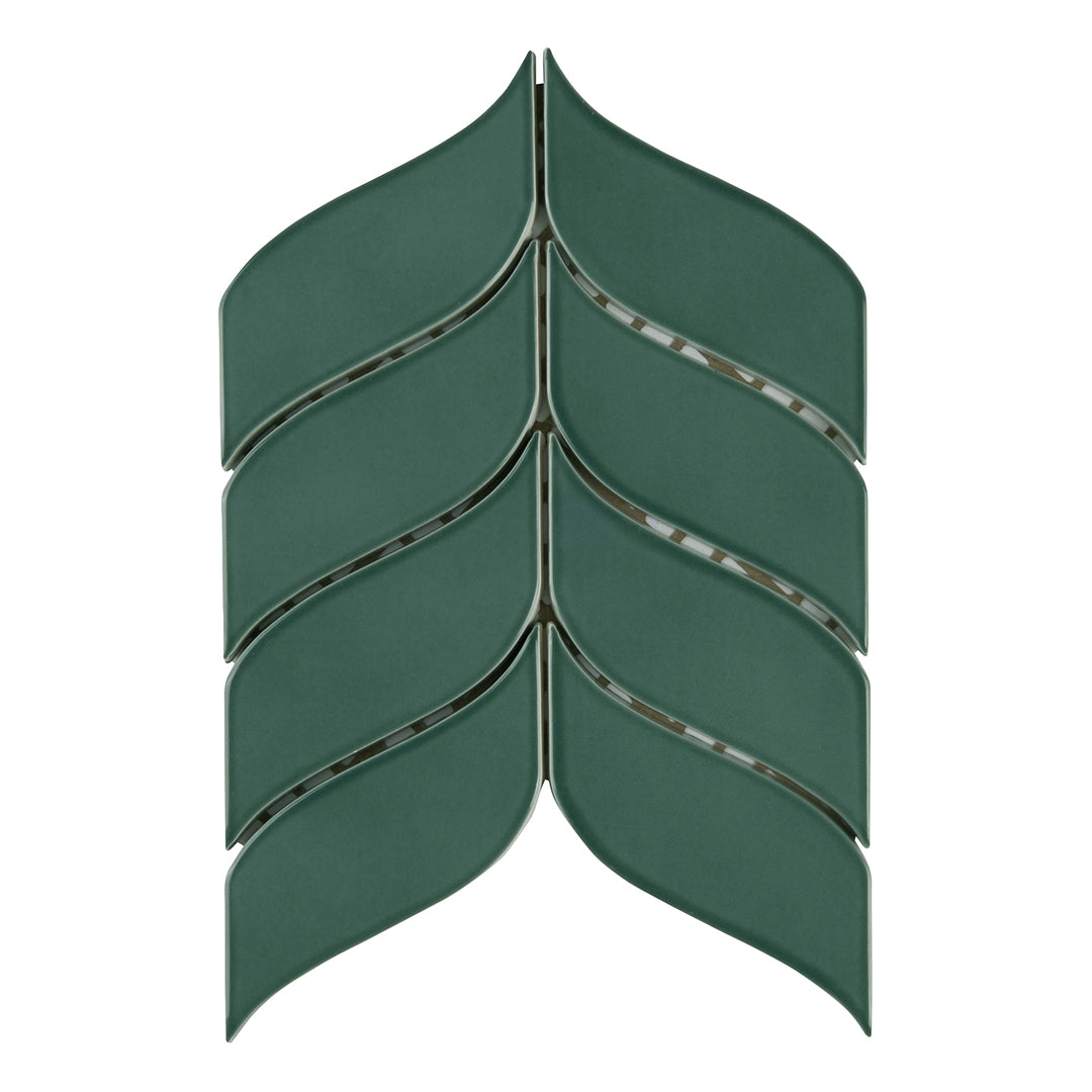 6th Avenue Mosaic 7-11/16X8-7/8 Jade Green Gloss