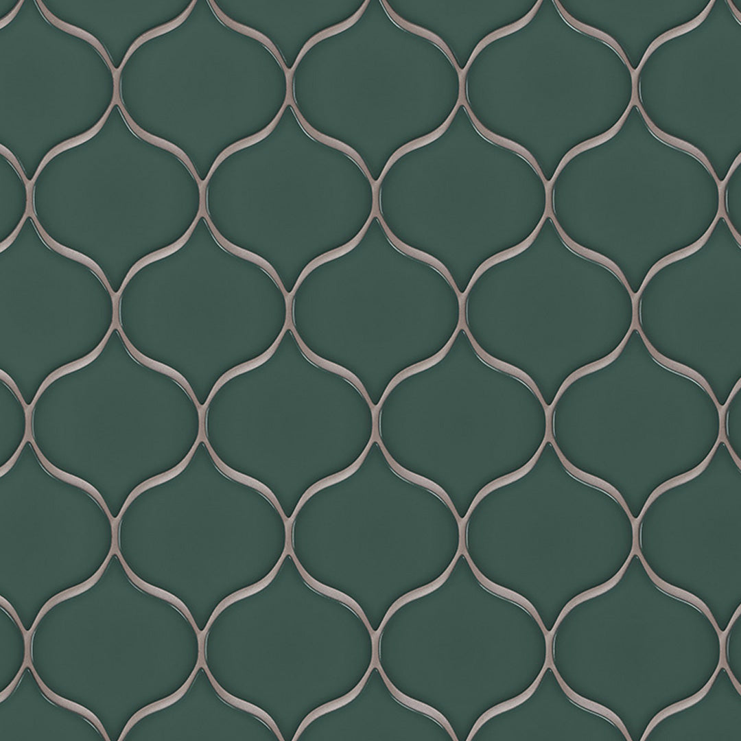 6th Avenue Mosaic 7-3/4X12-3/4 Jade Green Gloss