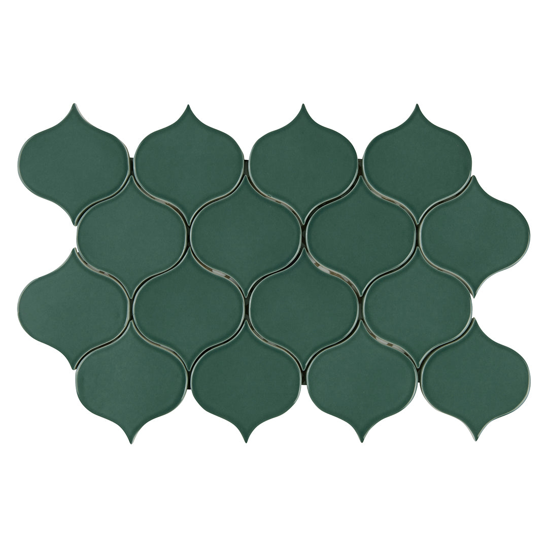 6th Avenue Mosaic 7-3/4X12-3/4 Jade Green Gloss