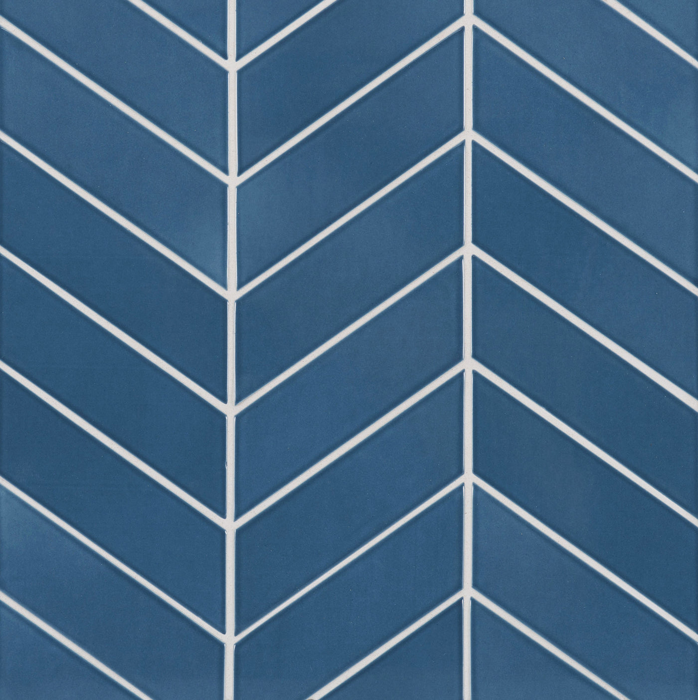 6th Avenue Chevron Mosaic 10-3/8X10 Marlin Blue Gloss