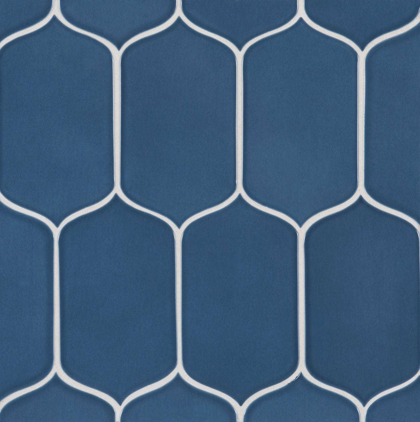6th Avenue Arabesque Mosaic 10-1/8X10 Marlin Blue Gloss