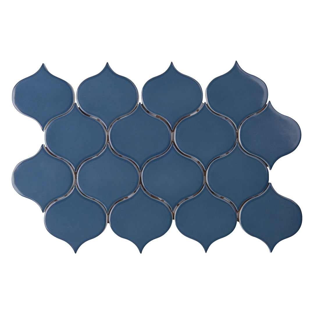 6th Avenue Mosaic 7-3/4X12-3/4 Marlin Blue Gloss
