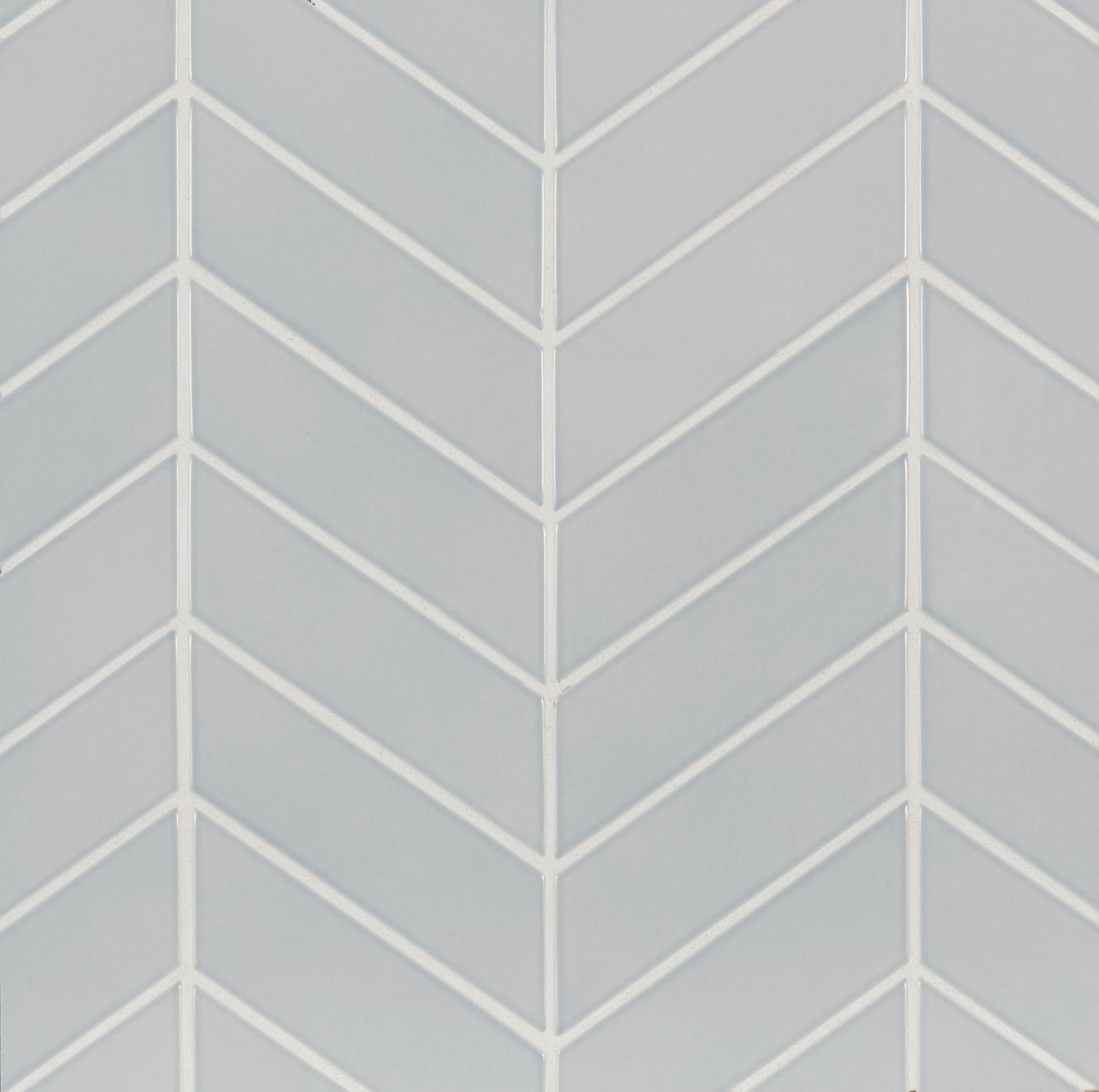 6th Avenue Chevron Mosaic 10-3/8X10 Pale Sky Gloss