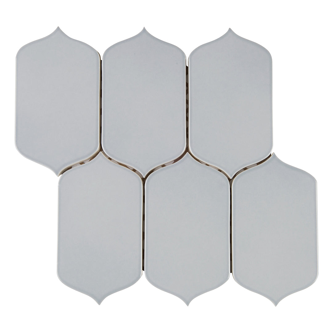 6th Avenue Arabesque Mosaic 10-1/8X10 Pale Sky Gloss