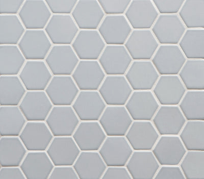 6th Avenue Hexagon Mosaic 10-1/2X11 Pale Sky Gloss