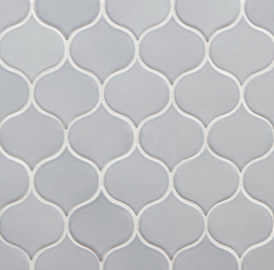6th Avenue Arabesque Mosaic 7-3/4X12-3/4 Pale Sky Gloss