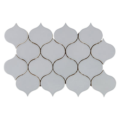 6th Avenue Arabesque Mosaic 7-3/4X12-3/4 Pale Sky Gloss