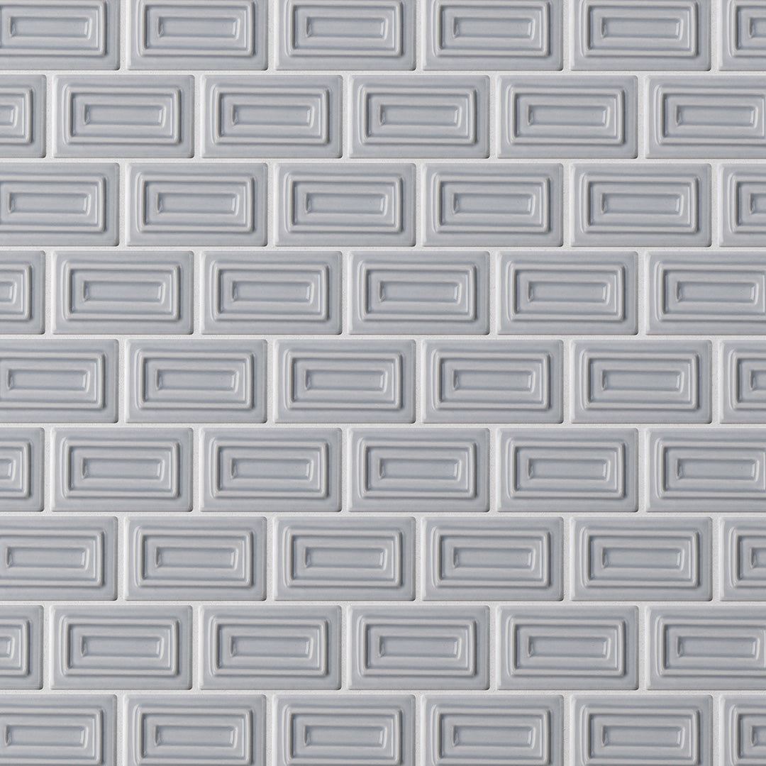 6th Avenue Rectangle Mosaic 10-1/2X11-1/4 Pale Sky Gloss