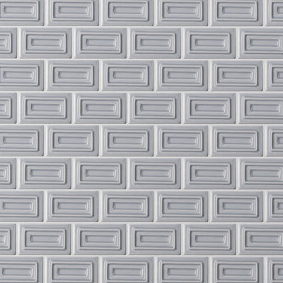 6th Avenue Rectangle Mosaic 10-1/2X11-1/4 Pale Sky Gloss