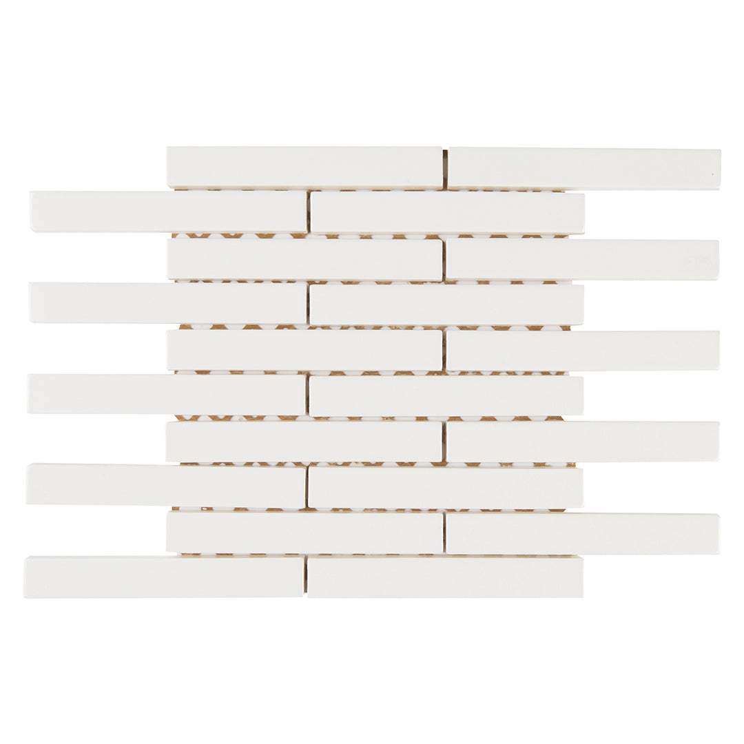 6th Avenue Rectangle Mosaic 9-7/8X12 White Gloss