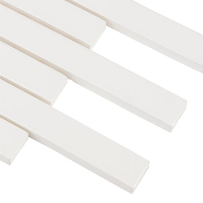 6th Avenue Rectangle Mosaic 9-7/8X12 White Gloss