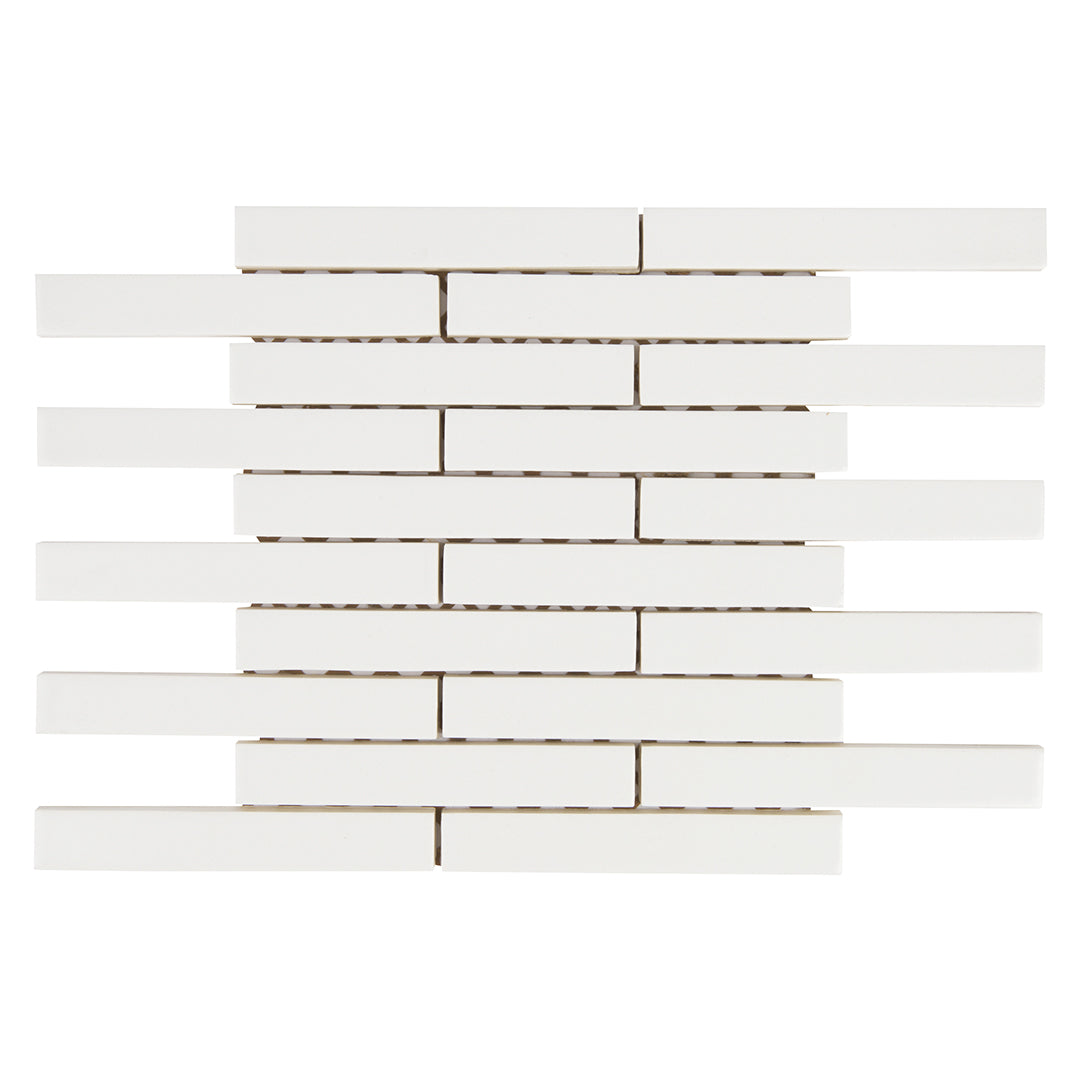 6th Avenue Rectangle Mosaic 9-7/8X12 White Matte