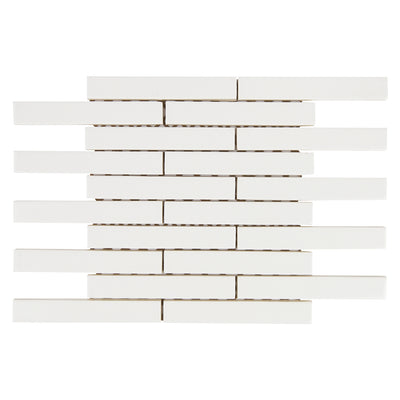6th Avenue Rectangle Mosaic 9-7/8X12 White Matte