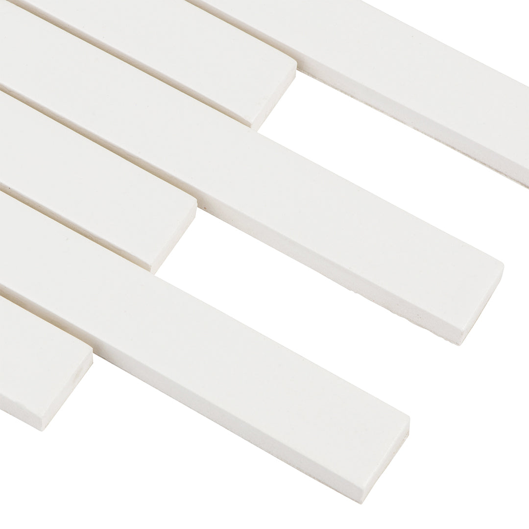 6th Avenue Rectangle Mosaic 9-7/8X12 White Matte