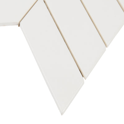 6th Avenue Chevron Mosaic 10-3/8X10 White Gloss
