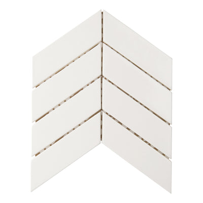 6th Avenue Chevron Mosaic 10-3/8X10 White Matte