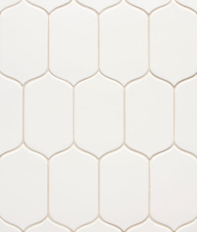 6th Avenue Arabesque Mosaic 10-1/8X10 White Gloss