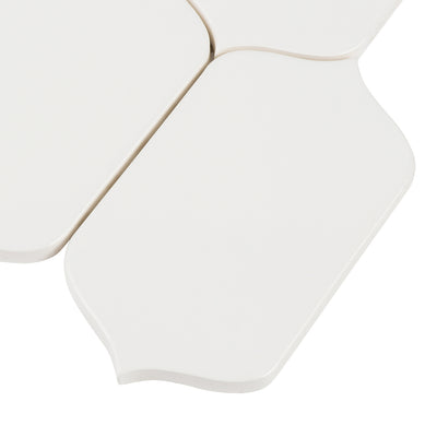 6th Avenue Arabesque Mosaic 10-1/8X10 White Gloss