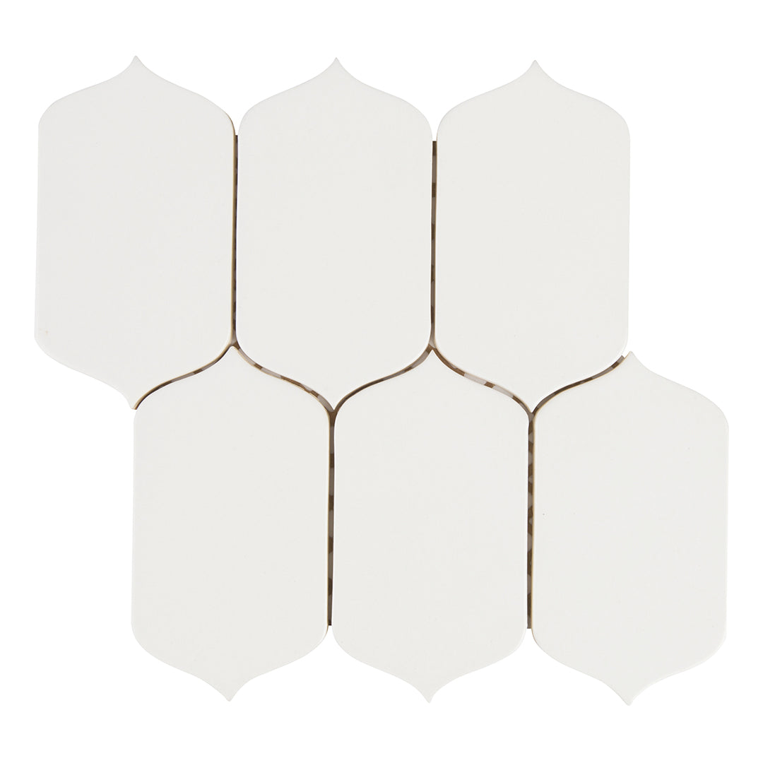 6th Avenue Arabesque Mosaic 10-1/8X10 White Matte