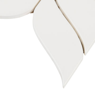 6th Avenue Chevron Mosaic 7-11/16X8-7/8 White Gloss