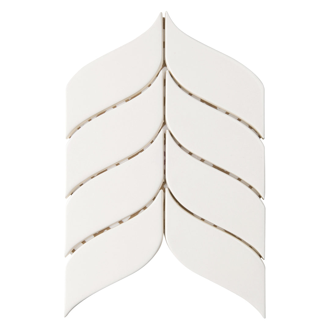 6th Avenue Mosaic 7-11/16X8-7/8 White Matte