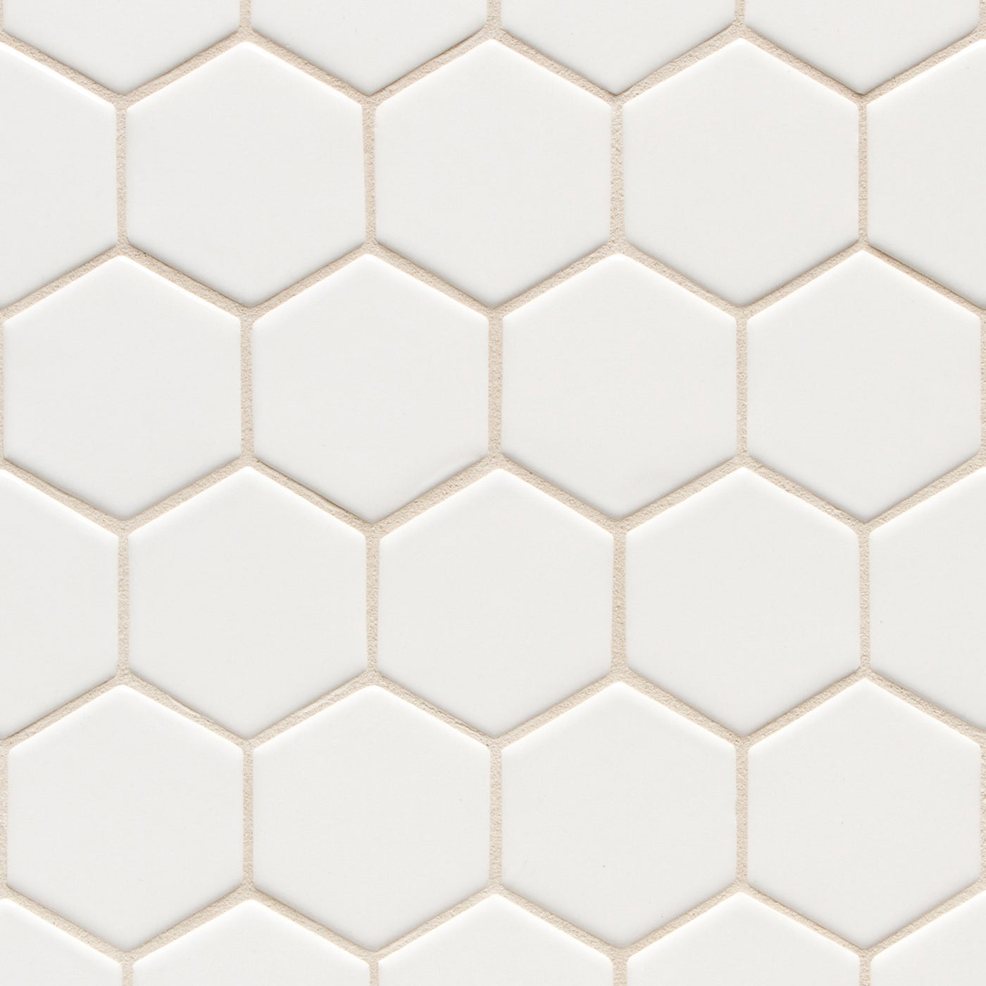 6th Avenue Hexagon Mosaic 10-1/2X11 White Gloss