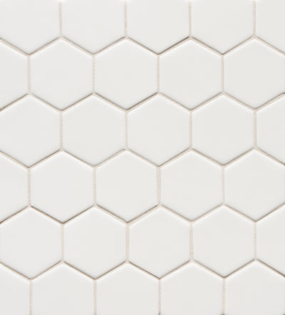 6th Avenue Hexagon Mosaic 10-1/2X11 White Matte