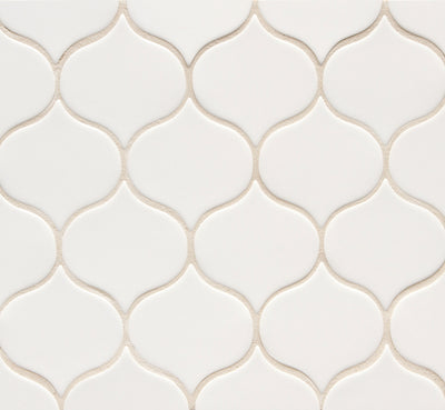 6th Avenue Arabesque Mosaic 7-3/4X12-3/4 White Matte