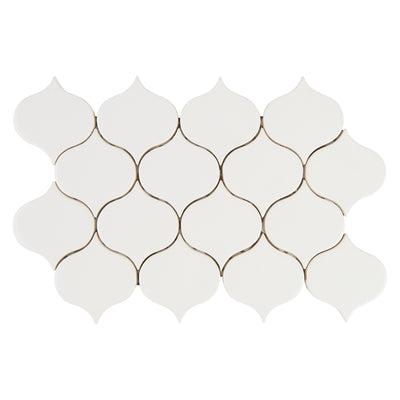 6th Avenue Arabesque Mosaic 7-3/4X12-3/4 White Matte