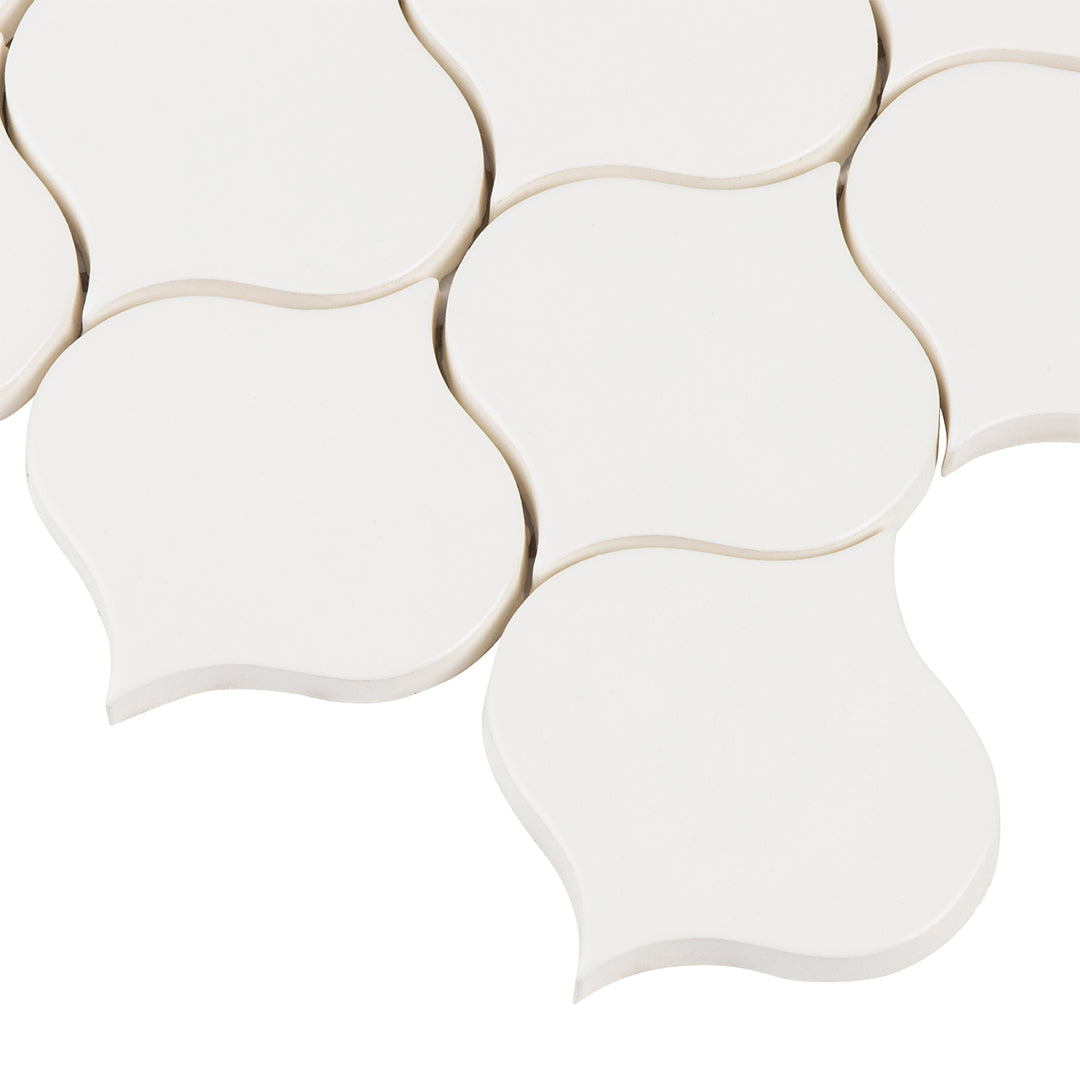 6th Avenue Arabesque Mosaic 7-3/4X12-3/4 White Matte