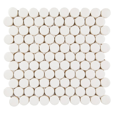 6th Avenue Circle Mosaic 12X12 White Matte