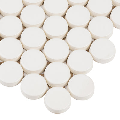 6th Avenue Circle Mosaic 12X12 White Matte
