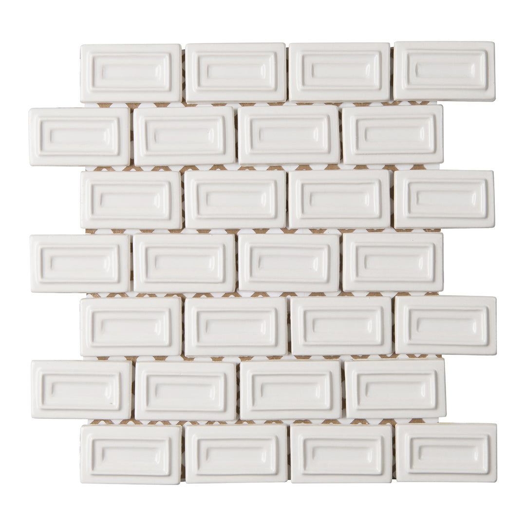 6th Avenue Rectangle Mosaic 10-1/2X11-1/4 White Matte