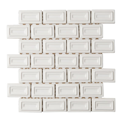 6th Avenue Rectangle Mosaic 10-1/2X11-1/4 White Matte