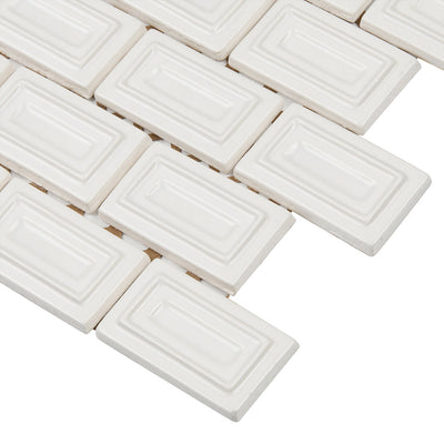 6th Avenue Rectangle Mosaic 10-1/2X11-1/4 White Matte