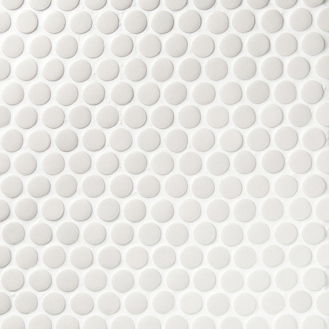 6th Avenue Circle Mosaic 12X12 White Gloss