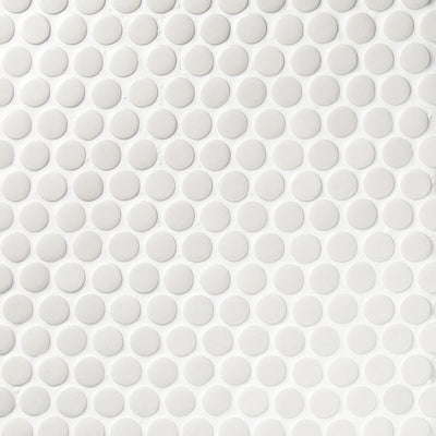 6th Avenue Circle Mosaic 12X12 White Gloss