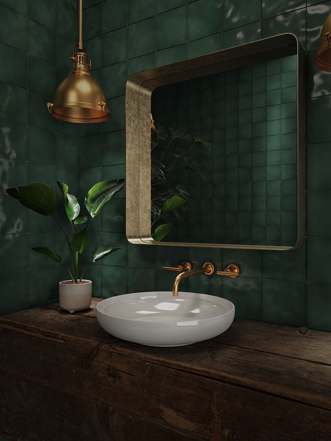 6th Avenue 6X6 Jade Green Gloss – Elit Tile