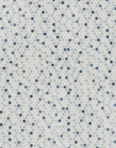 Accent Bleu Hexagon Mosaic 12X12 Multi-Color Polished