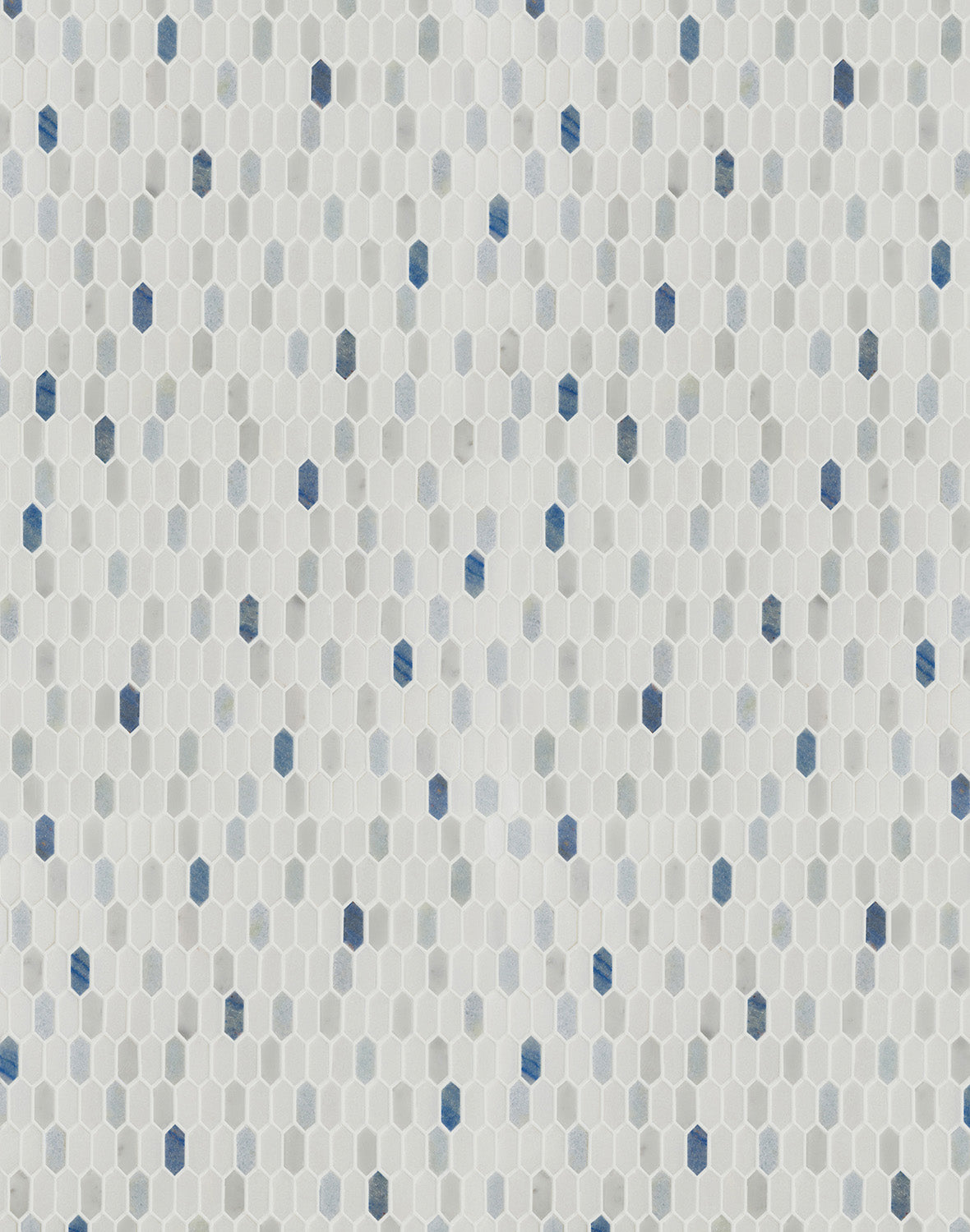 Accent Bleu Picket Mosaic 11X12 Multi-Color Polished
