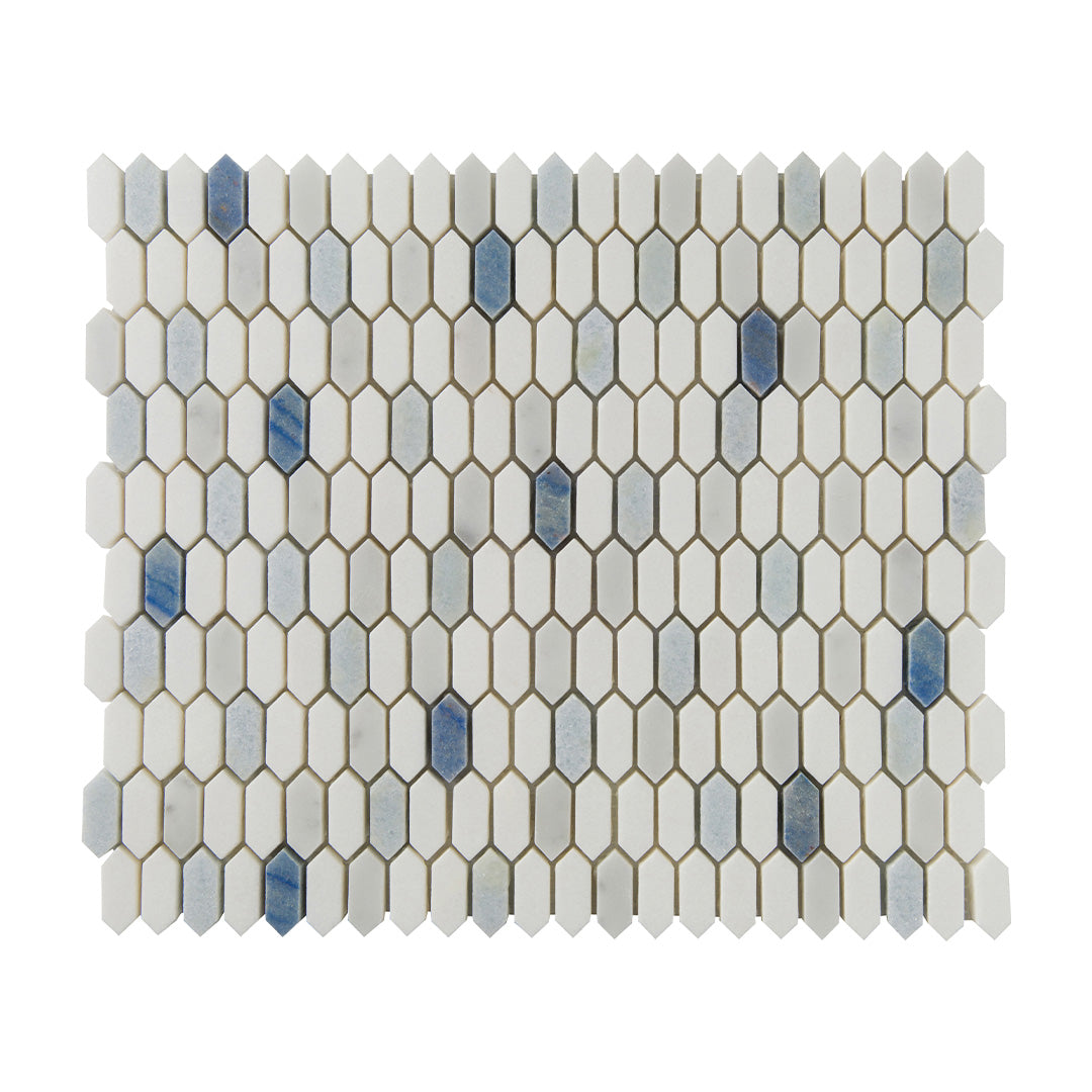 Accent Bleu Picket Mosaic 11X12 Multi-Color Polished