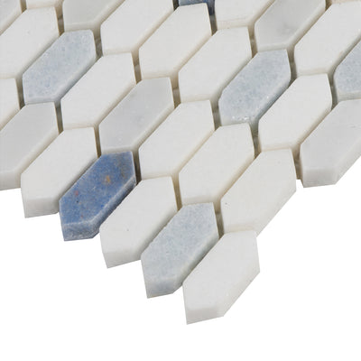 Accent Bleu Picket Mosaic 11X12 Multi-Color Polished