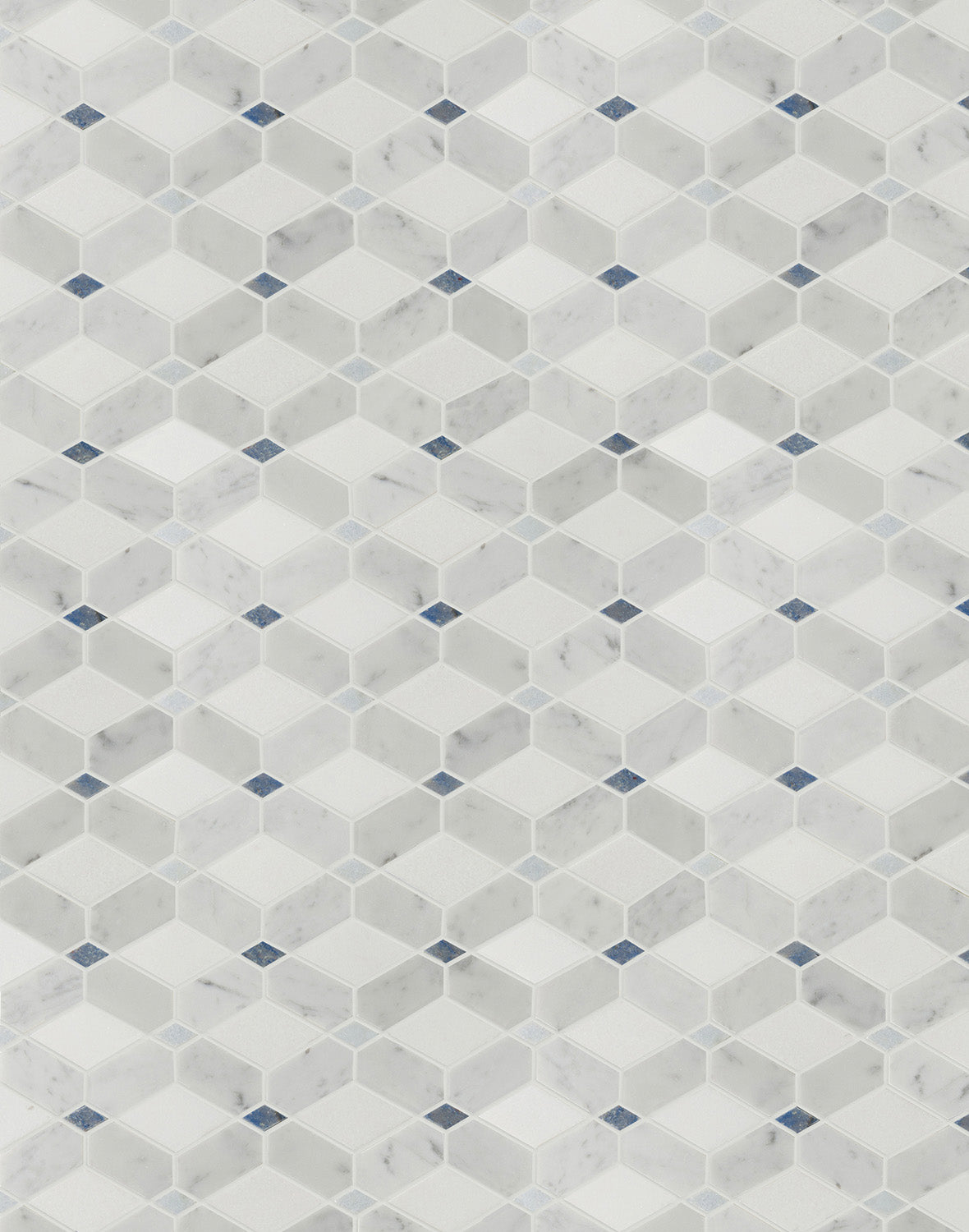 Accent Bleu Mosaic 13X14 Multi-Color Polished
