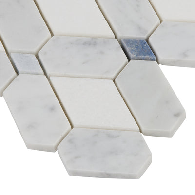 Accent Bleu Mosaic 13X14 Multi-Color Polished