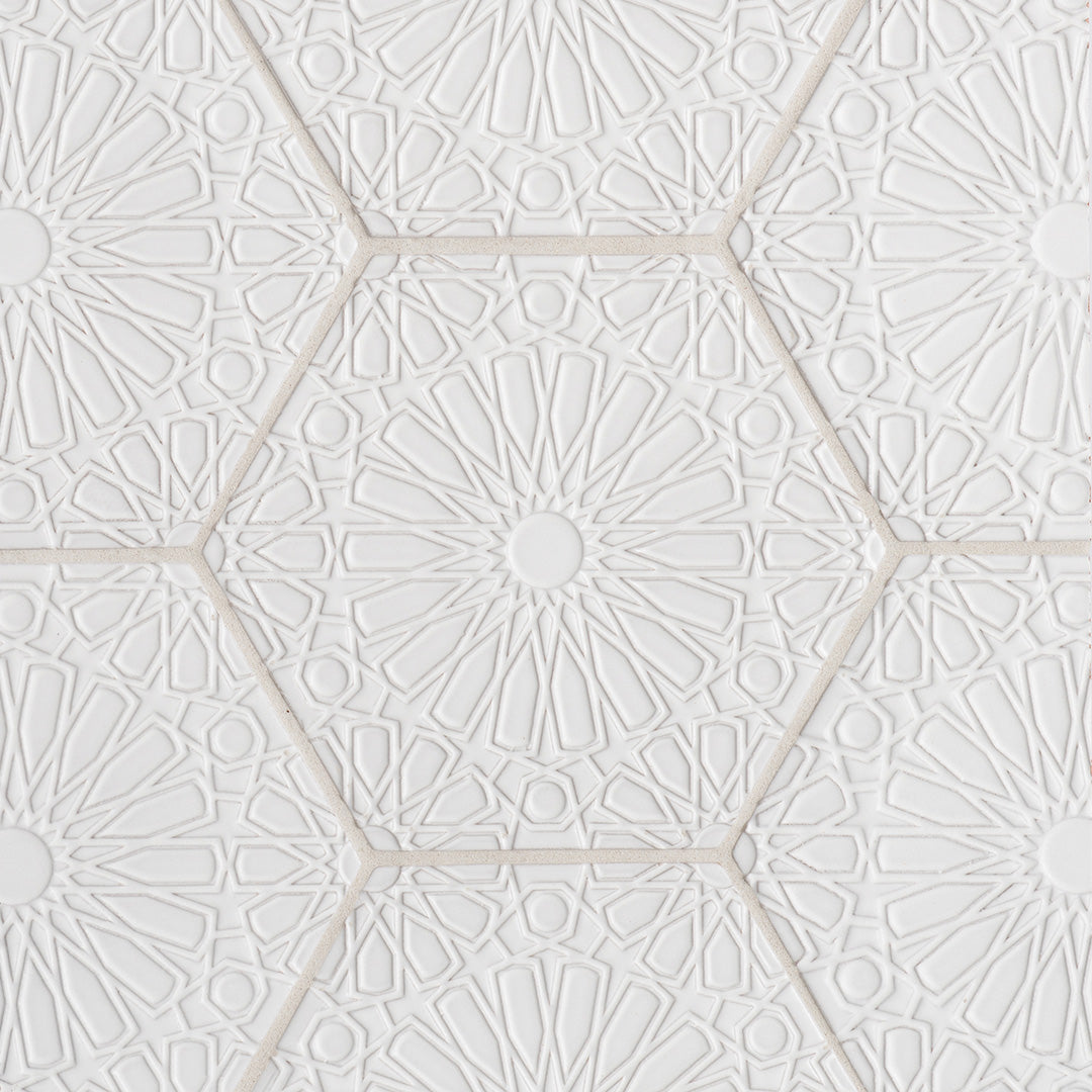 Andalucia Fez Deco 8-3/4X10 Blanco Matte