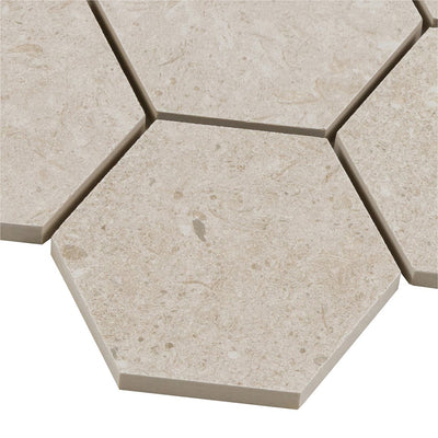 Bera&Beren Hexagon Mosaic 10.9449X13.1693 Light Grey Natural