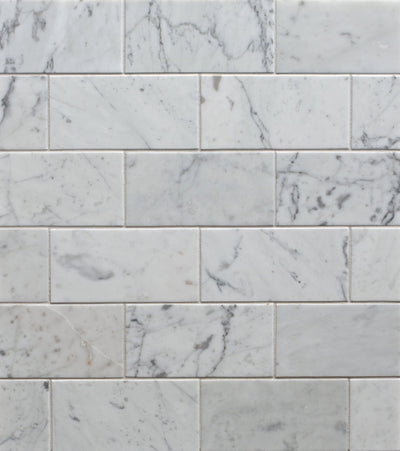 Bianco Europa Rectangle 3X6 Venatino Honed