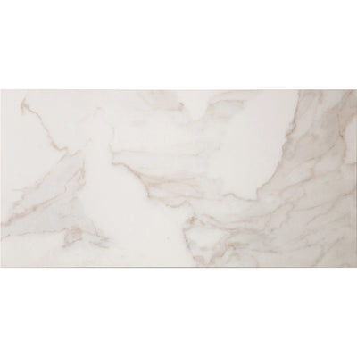 Calacata Porcelain 12X24 White Brushed